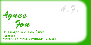 agnes fon business card